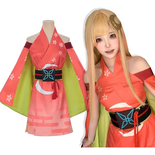 Amazon.co.jp: 超かぐや姫！綾紬芦花 コスプレ衣装+角 コスチューム 靴